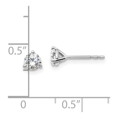 14K White Gold 1/2 ct tw 4mm Round Lab-Grown Diamond Stud Earrings – view 6