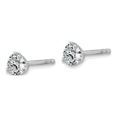 14K White Gold 1/2 ct tw 4mm Round Lab-Grown Diamond Stud Earrings – view 3