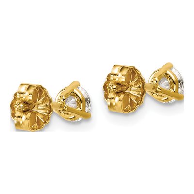 14K Yellow Gold 1/2 ct tw 4mm Round Lab-Grown Diamond Stud Earrings – view 6