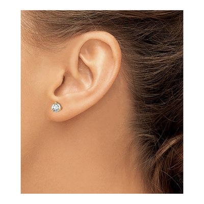 14K Yellow Gold 5/8 ct tw 4.4mm Round Lab-Grown Diamond Stud Earrings – view 5