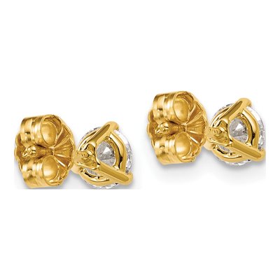 14K Yellow Gold 5/8 ct tw 4.4mm Round Lab-Grown Diamond Stud Earrings – view 6