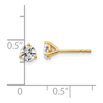 14K Yellow Gold 5/8 ct tw 4.4mm Round Lab-Grown Diamond Stud Earrings – view 7