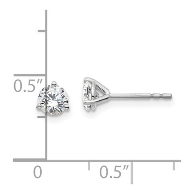 14K White Gold 5/8 ct tw 4.4mm Round Lab-Grown Diamond Stud Earrings – view 6