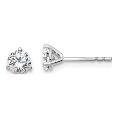 14K White Gold 5/8 ct tw 4.4mm Round Lab-Grown Diamond Stud Earrings