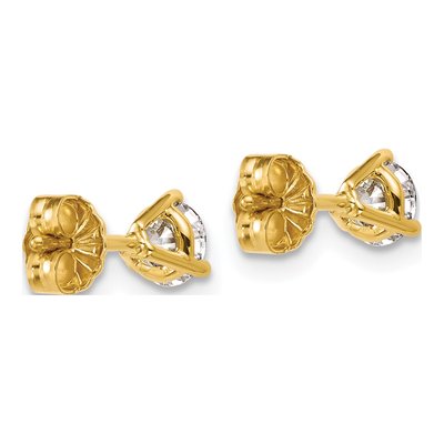 14K Yellow Gold 3/4 ct tw 4.5mm Round Lab-Grown Diamond Stud Earrings – view 6