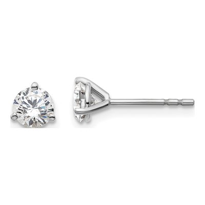 14K White Gold 3/4 ct tw 4.5mm Round Lab-Grown Diamond Stud Earrings