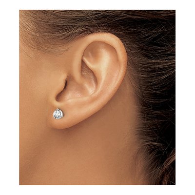 14K White Gold 3/4 ct tw 4.5mm Round Lab-Grown Diamond Stud Earrings – view 4