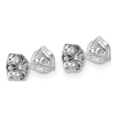 14K White Gold 3/4 ct tw 4.5mm Round Lab-Grown Diamond Stud Earrings – view 5
