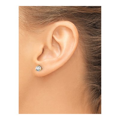 14K Yellow Gold 3/4 ct tw 4.5mm Round Lab-Grown Diamond Stud Earrings – view 5