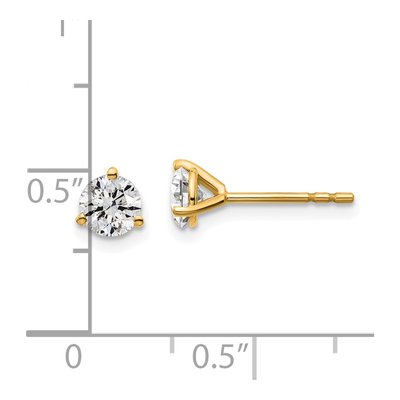 14K Yellow Gold 3/4 ct tw 4.5mm Round Lab-Grown Diamond Stud Earrings – view 7
