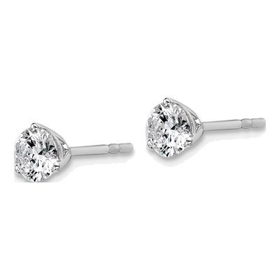 14K White Gold 3/4 ct tw 4.5mm Round Lab-Grown Diamond Stud Earrings – view 3