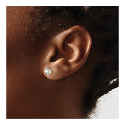 14K Yellow Gold 7/8 ct tw Round Lab-Grown Diamond Stud Earrings – view 5