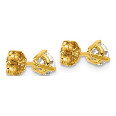 14K Yellow Gold 7/8 ct tw Round Lab-Grown Diamond Stud Earrings – view 6