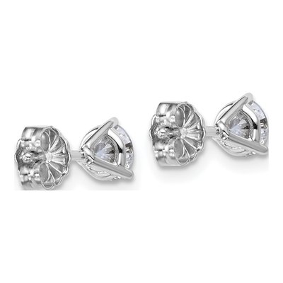 14K White Gold 7/8 ct tw Round Lab-Grown Diamond Stud Earrings – view 5