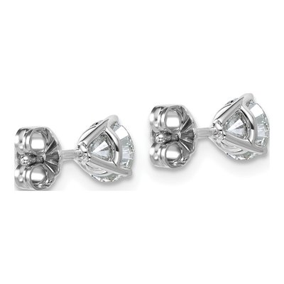 14K White Gold 1 ct tw 5mm Round Lab-Grown Diamond Stud Earrings – view 5