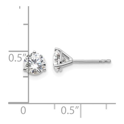 14K White Gold 1 1/4 ct tw Round Lab-Grown Diamond Stud Earrings – view 6