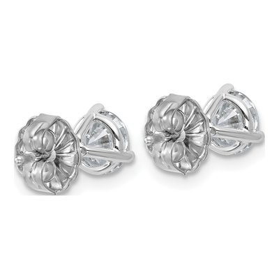 14K White Gold 1 3/8 ct tw Lab-Grown Diamond Round Prong Heavy Wt Stud Earrings – view 6
