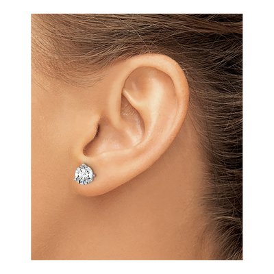 14K White Gold 1 1/2 ct tw 5.8mm Round Lab-Grown Diamond Stud Earrings – view 4