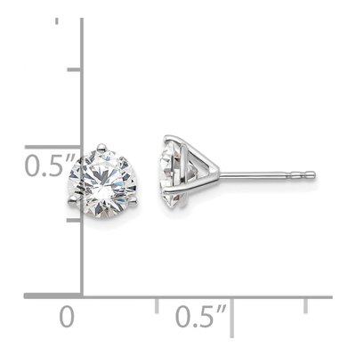14K White Gold 1 1/2 ct tw 5.8mm Round Lab-Grown Diamond Stud Earrings – view 6
