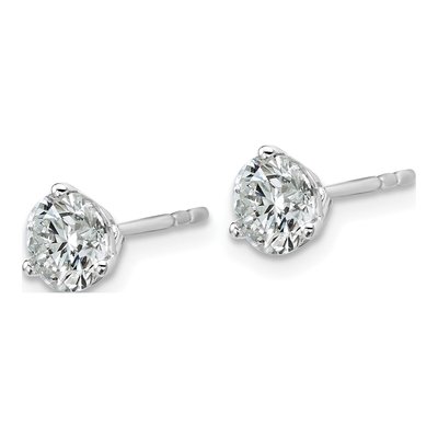 14K White Gold 1 3/4 ct tw 6mm Round Lab-Grown Diamond Stud Earrings – view 3