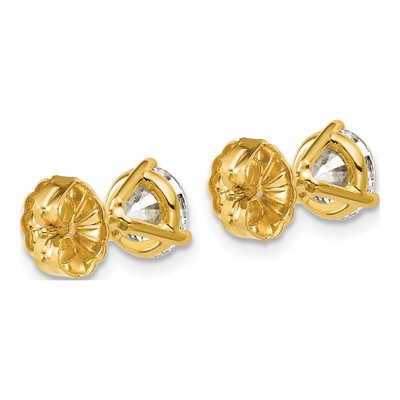 14K Yellow Gold 2 ct tw 6.5mm Round Lab-Grown Diamond Stud Earrings – view 6