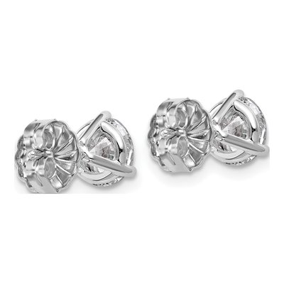 14K White Gold 2 ct tw 6.5mm Round Lab-Grown Diamond Stud Earrings – view 5