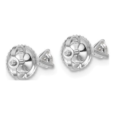 14K White Gold 1/5 ct tw 3mm Round Lab-Grown Diamond Stud Earrings – view 5