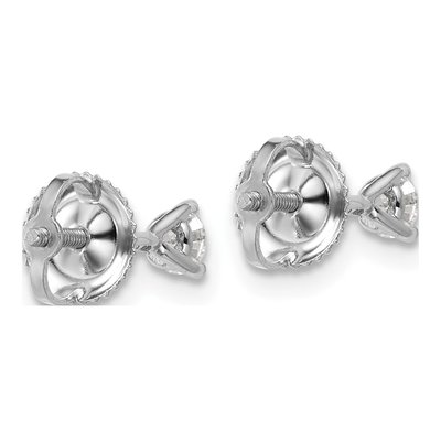 14K White Gold 1/4 ct tw 3.2mm Round Lab-Grown Diamond Stud Earrings – view 5