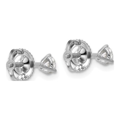 14K White Gold 1/3 ct tw 3.5mm Round Lab-Grown Diamond Stud Earrings – view 5