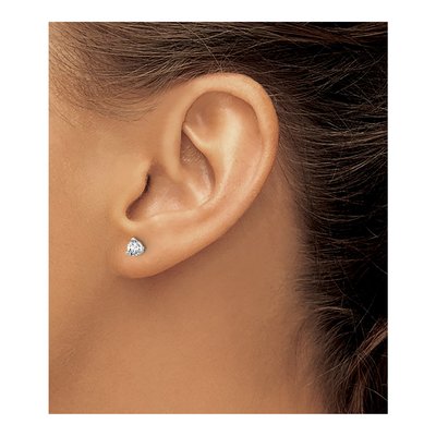 14K White Gold 1/3 ct tw 3.5mm Round Lab-Grown Diamond 3ctw Stud Earrings – view 4