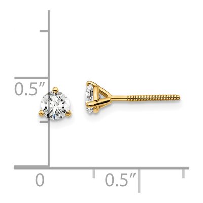 14K Yellow Gold 1/2 ct tw 4mm Round Lab-Grown Diamond Stud Earrings – view 6
