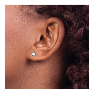 14K White Gold 1/2 ct tw 4mm Round Lab-Grown Diamond Stud Earrings – view 4
