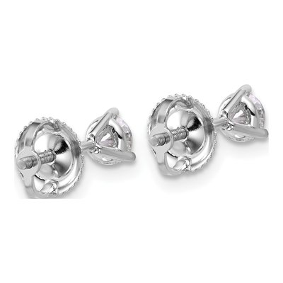 14K White Gold 1/2 ct tw 4mm Round Lab-Grown Diamond Stud Earrings – view 5