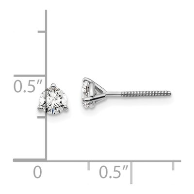 14K White Gold 1/2 ct tw 4mm Round Lab-Grown Diamond Stud Earrings – view 6