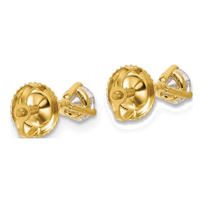 14K Yellow Gold 1/2 ct tw 4mm Round Lab-Grown Diamond Stud Earrings – view 5