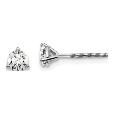 14K White Gold 1/2 ct tw 4mm Round Lab-Grown Diamond Stud Earrings