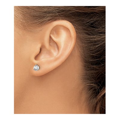 14K White Gold 5/8 ct tw 4.4mm Round Lab-Grown Diamond Stud Earrings – view 4