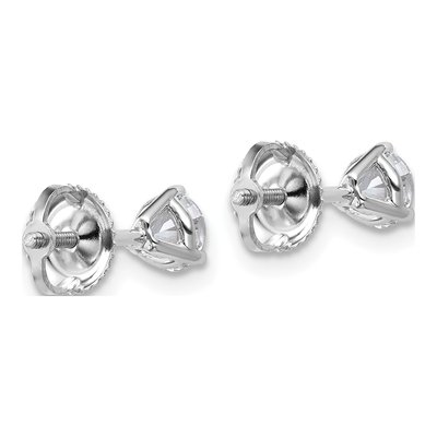 14K White Gold 5/8 ct tw 4.4mm Round Lab-Grown Diamond Stud Earrings – view 5