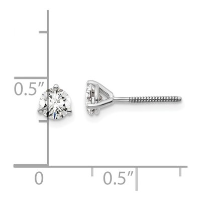 14K White Gold 5/8 ct tw 4.4mm Round Lab-Grown Diamond Stud Earrings – view 6