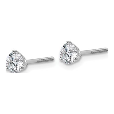 14K White Gold 5/8 ct tw 4.4mm Round Lab-Grown Diamond Stud Earrings – view 3