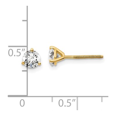 14K Yellow Gold 3/4 ct tw 4.5mm Round Lab-Grown Diamond Stud Earrings – view 7