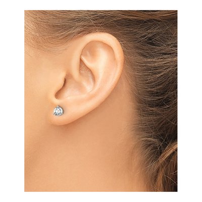 14K White Gold 3/4 ct tw 4.5mm Round Lab-Grown Diamond Stud Earrings – view 4