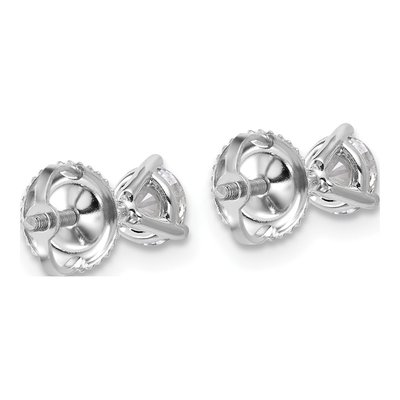 14K White Gold 3/4 ct tw 4.5mm Round Lab-Grown Diamond Stud Earrings – view 5