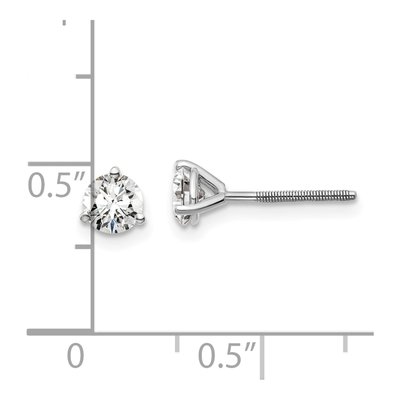 14K White Gold 3/4 ct tw 4.5mm Round Lab-Grown Diamond Stud Earrings – view 6