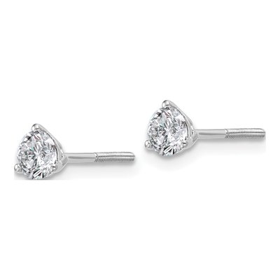 14K White Gold 3/4 ct tw 4.5mm Round Lab-Grown Diamond Stud Earrings – view 3
