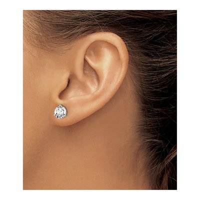 14K White Gold 1 1/2 ct tw 5.8mm Round Lab-Grown Diamond Stud Earrings – view 4
