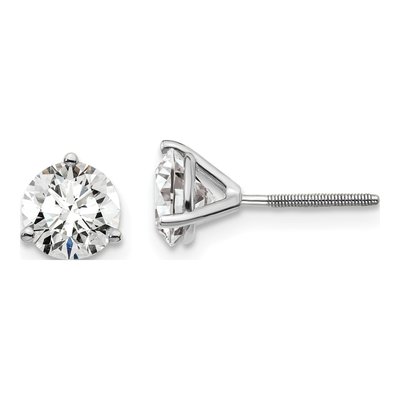 14K White Gold 1 1/2 ct tw 5.8mm Round Lab-Grown Diamond Stud Earrings – view 3
