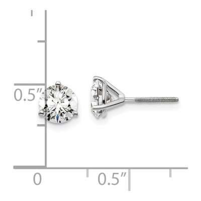 14K White Gold 1 1/2 ct tw 5.8mm Round Lab-Grown Diamond Stud Earrings – view 6