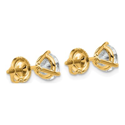 14K Yellow Gold 2 ct tw 6.5mm Round Lab-Grown Diamond Stud Earrings – view 5