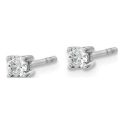 14K White Gold 1/5 ct tw 3mm Round Lab-Grown Diamond Stud Earrings – view 3